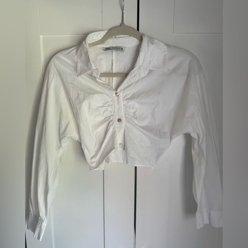 Zara Crop White Top